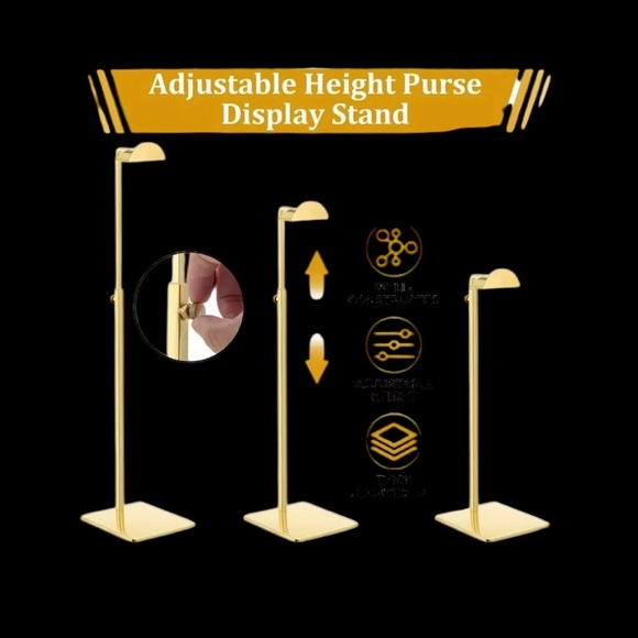 Gold Adjustble Handbag Display Stand NEW - Picture 3 of 8